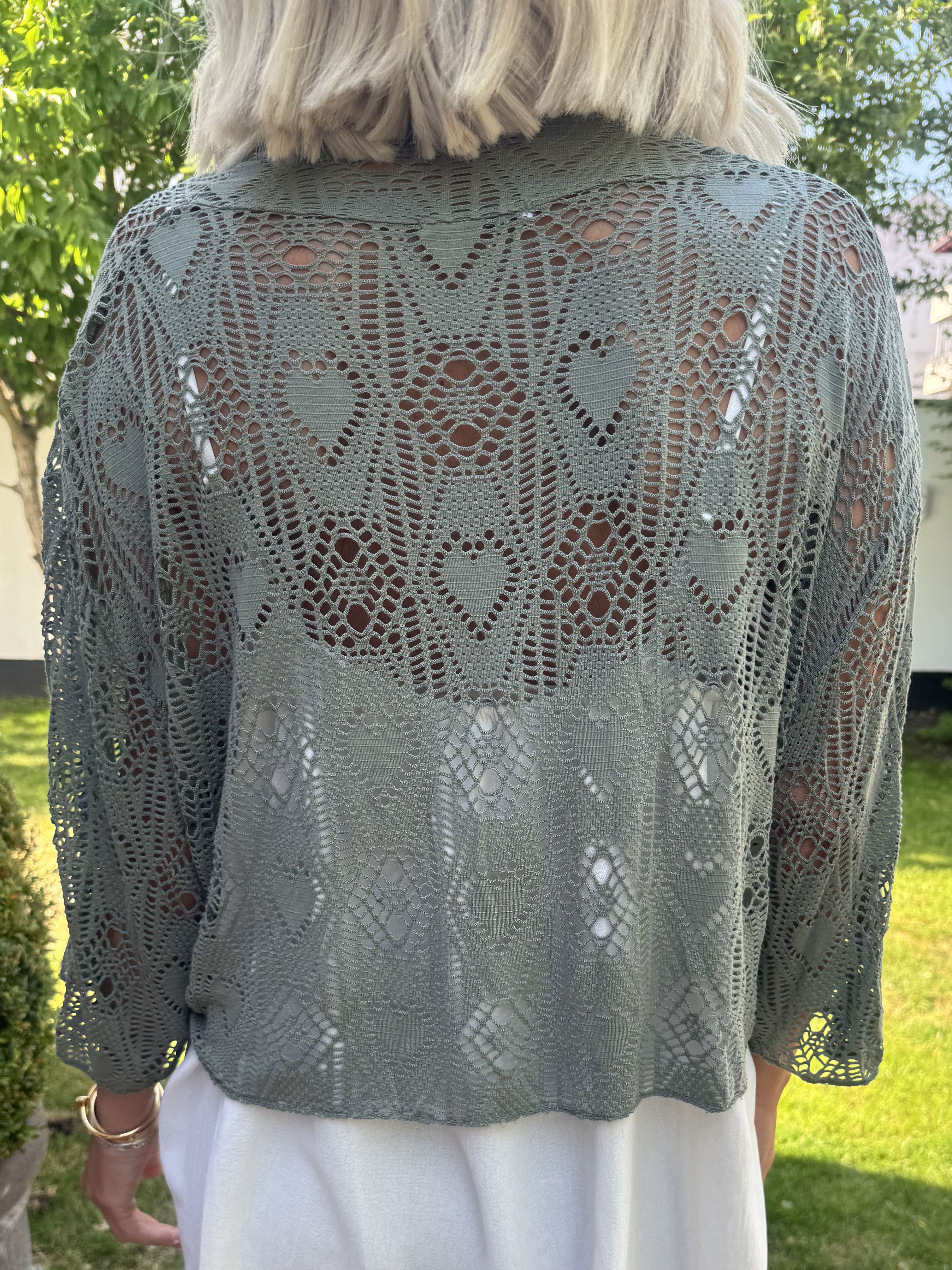 Castilla - Kort hæklet cardigan